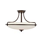 Plafonnier semi-encastré Griffin Quoizel Lighting GF1721PN 400W 4 lumières bronze palladien
