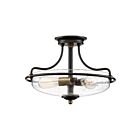 Plafonnier semi-encastré Griffin Quoizel Lighting GFC1717PN 300W 3 lumières bronze palladien