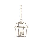 Suspendu Gallery Quoizel Lighting GLY5203CS 180W 3 lumières feuille d'argent du siècle