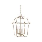 Suspendu Gallery Quoizel Lighting GLY5204CS 240W 4 lumières feuille d'argent du siècle