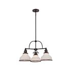 Lustre pour coin-repas Grant Quoizel Lighting GRT5103PN 300W 3 lumières bronze palladien