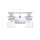 Applique de salle de bain Grant Quoizel Lighting GRT8602C 200W 2 lumières chrome poli
