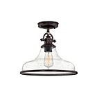 Plafonnier semi-encastré Grant Quoizel Lighting GRTS1714PN 100W 1 lumière bronze palladien