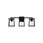 Applique de salle de bain Lodge Quoizel Lighting LDG8624MBK 300W 3 lumières noir mat