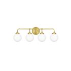 Applique de salle de bain Landry Quoizel Lighting LRY8632Y 240W 4 lumières laiton satiné