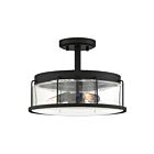 Plafonnier semi-encastré Ludlow Quoizel Lighting LUD1713EK 180W 3 lumières terre noire
