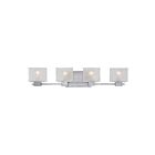 Applique de salle de bain Melody Quoizel Lighting MLD8604BN 400W 4 lumières nickel brossé