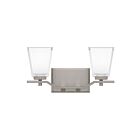 Applique de salle de bain Myra Quoizel Lighting MYR8615BN 200W 2 lumières nickel brossé