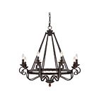 Lustre Noble Quoizel Lighting NBE5008RK 480W 8 lumières noir rustique