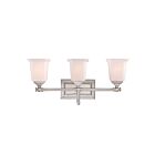 Applique de salle de bain Nicholas Quoizel Lighting NL8603BN 300W 3 lumières nickel brossé