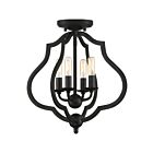 Plafonnier semi-encastré O'Keefe Quoizel Lighting OKF1715MBK 240W 4 lumières noir mat