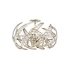 Plafonnier semi-encastré Crescent Quoizel Lighting PCCN1724PK 360W 6 lumières nickel poli