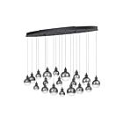 Chandelier pour îlot LED Shadow Quoizel Lighting PCSH1941BCH chrome noir