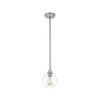 Mini suspendu Pruitt Quoizel Lighting PRUC1507BN 100W 1 lumière nickel brossé