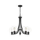 Lustre Pruitt Quoizel Lighting PRUC5026MBK 500W 5 lumières noir mat