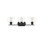 Applique de salle de bain Pruitt Quoizel Lighting PRUS8626MBK 300W 3 lumières noir mat