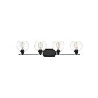 Applique de salle de bain Pruitt Quoizel Lighting PRUS8636MBK 400W 4 lumières noir mat