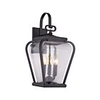 Lanterne d'extérieur Province Quoizel Lighting PRV8409K 180W 3 lumières noir mystique