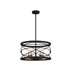 Suspendu Potts Quoizel Lighting PTT2819PN 300W 5 lumières bronze palladien