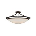 Plafonnier semi-encastré Ashland Quoizel Lighting QF1201SWT 400W 4 lumières bronze occidental