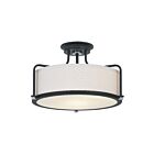 Plafonnier semi-encastré Rigel Quoizel Lighting QF1715EK 300W 3 lumières terre noire