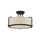 Plafonnier semi-encastré Rigel Quoizel Lighting QF1715WT 300W 3 lumières bronze occidental