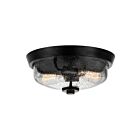 Plafonnier Radius Quoizel Lighting QF3414EK 120W 2 lumières terre noire