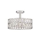 Plafonnier semi-encastré Coffman Quoizel Lighting QF4046PK 180W 3 lumières nickel poli