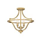 Plafonnier semi-encastré Harvel Quoizel Lighting QF5119WS 240W 4 lumières laiton patiné