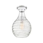 Plafonnier semi-encastré Genie Quoizel Lighting QSF4019C 100W 1 lumière chrome poli