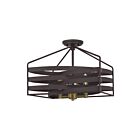 Plafonnier semi-encastré Escher Quoizel Lighting QSF5186OZ 240W 4 lumières bronze ancien