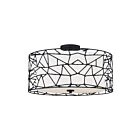 Plafonnier semi-encastré Newcastle Quoizel Lighting QSF5274MBK 400W 4 lumières noir mat