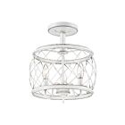 Plafonnier semi-encastré Dury Quoizel Lighting RDY1712AWH 180W 3 lumières blanc antique