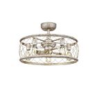 Lustre avec ventilateur Dury Quoizel Lighting RDY3122CS 40W 5 lumières feuille d'argent du siècle