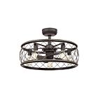 Lustre avec ventilateur Dury Quoizel Lighting RDY3122PN 40W 5 lumières bronze palladien