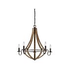 Lustre Shire Quoizel Lighting SHR5005RK 300W 5 lumières noir rustique