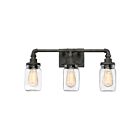 Applique de salle de bain Squire Quoizel Lighting SQR8603RK 300W 3 lumières noir rustique