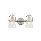 Applique de salle de bain Stafford Quoizel Lighting STF8616BN 200W 2 lumières nickel brossé