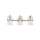 Applique de salle de bain Stafford Quoizel Lighting STF8624BN 300W 3 lumières nickel brossé