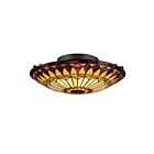 Plafonnier West End Quoizel Lighting TF1400SVB 150W 2 lumières bronze d'époque