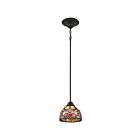 Mini suspendu Carroll Quoizel Lighting TF1508VB 100W 1 lumière bronze d'époque