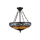 Suspendu Belle Fleur Quoizel Lighting TF1781VB 400W 4 lumières bronze d'époque