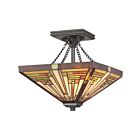 Plafonnier semi-encastré Stephen Quoizel Lighting TF885SVB 200W 2 lumières bronze d'époque