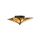 Plafonnier Asheville Quoizel Lighting TFAS1615VA 120W 2 lumières bronze vaillant