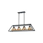 Chandelier pour îlot Asheville Quoizel Lighting TFAS442VA 400W 4 lumières bronze vaillant