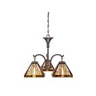 Lustre pour coin-repas Stephen Quoizel Lighting TFST5103VB 300W 3 lumières bronze d'époque