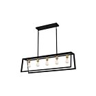 Chandelier pour îlot Tilly Quoizel Lighting TIL538MBK 500W 5 lumières noir mat