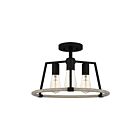 Plafonnier semi-encastré Tippet Quoizel Lighting TPT1716MBK 300W 3 lumières noir mat