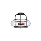 Plafonnier semi-encastré Trilogy Quoizel Lighting TRG1716OZ 180W 3 lumières bronze ancien