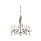 Lustre Towne Quoizel Lighting TWE5005BN 500W 5 lumières nickel brossé